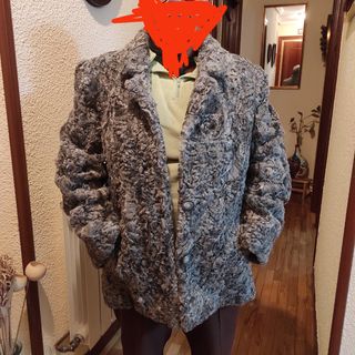 chaquetón astracan gris,