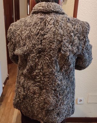 chaquetón astracan gris,