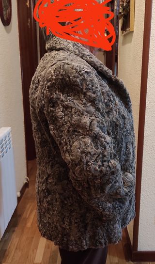 chaquetón astracan gris,