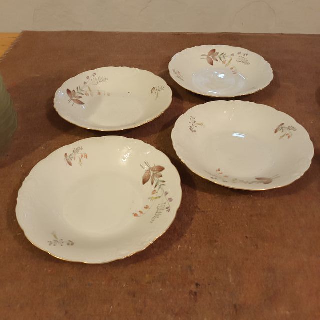 4 Piatti Fondi in Ceramica / Porcellana Wawel