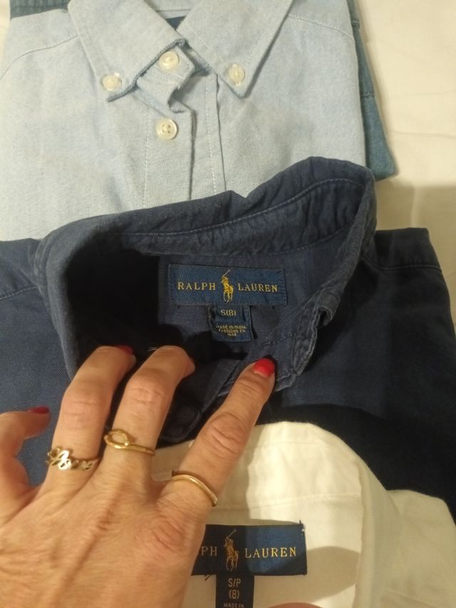 camisas niño tallas 8 y 10 Ralph laurent scalpers