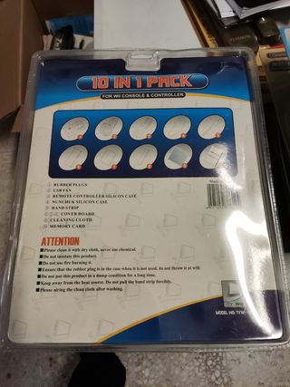 Pack de 10 accesorios para la WII nuevos