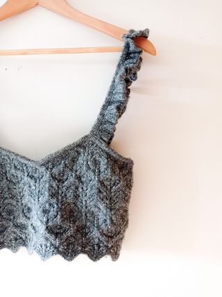 Elegante top de punto invierno Zara. Tirantes