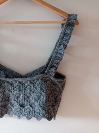 Elegante top de punto invierno Zara. Tirantes