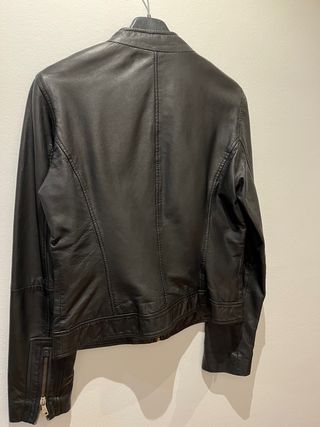 Chaqueta piel ovina negra Massimo Dutti M