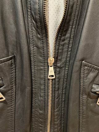 Chaqueta piel ovina negra Massimo Dutti M