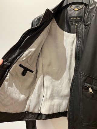 Chaqueta piel ovina negra Massimo Dutti M
