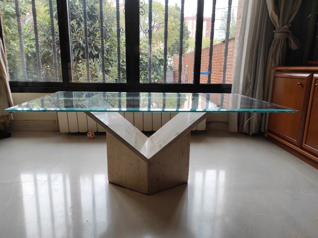 Conjunto de mesa comedor, mesa centro y mesa auxil