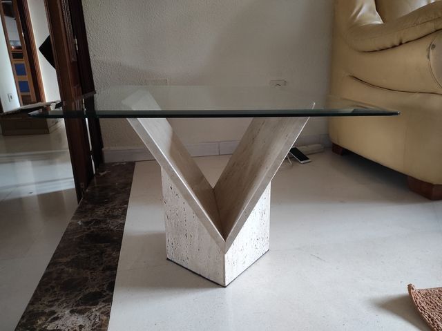 Conjunto de mesa comedor, mesa centro y mesa auxil