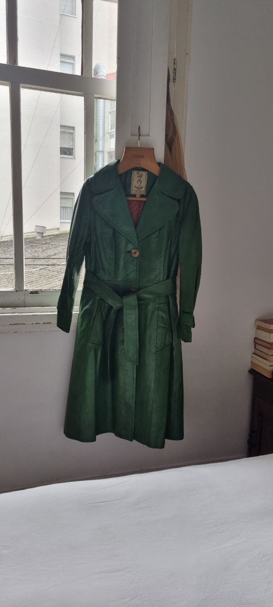 Gabardina cuero GASSY JACK 1970s, Vintage Rare