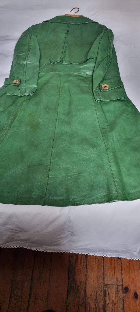 Gabardina cuero GASSY JACK 1970s, Vintage Rare