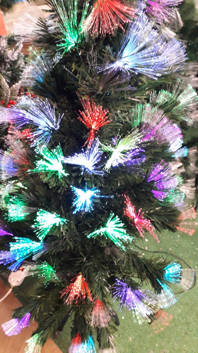 árbol de navidad fibra óptica