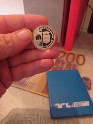 moneda de pla de un ecu holanda las tres ciudades 