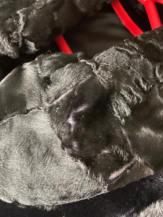 Chaquetón de muton con apliques des astracan