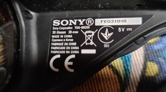 2 Gafas SONY 3D para TV.