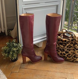 Botas altas Burdeos