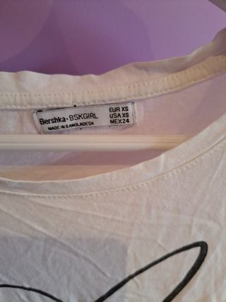 Camiseta Blanca Con Estampado XS.