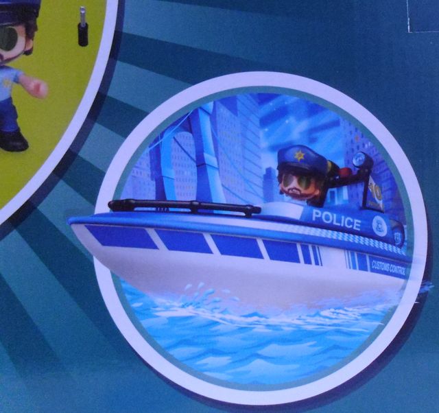 Caja Pinypon Action coche y lancha policía