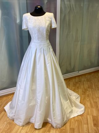 vestido de novia manga corta