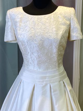 vestido de novia manga corta