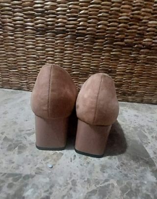 zapato zara rosa nude