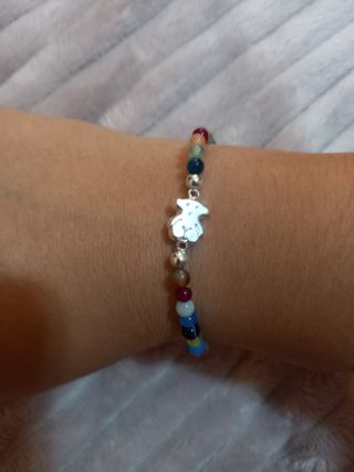 Pulsera Elástica Osito Malva