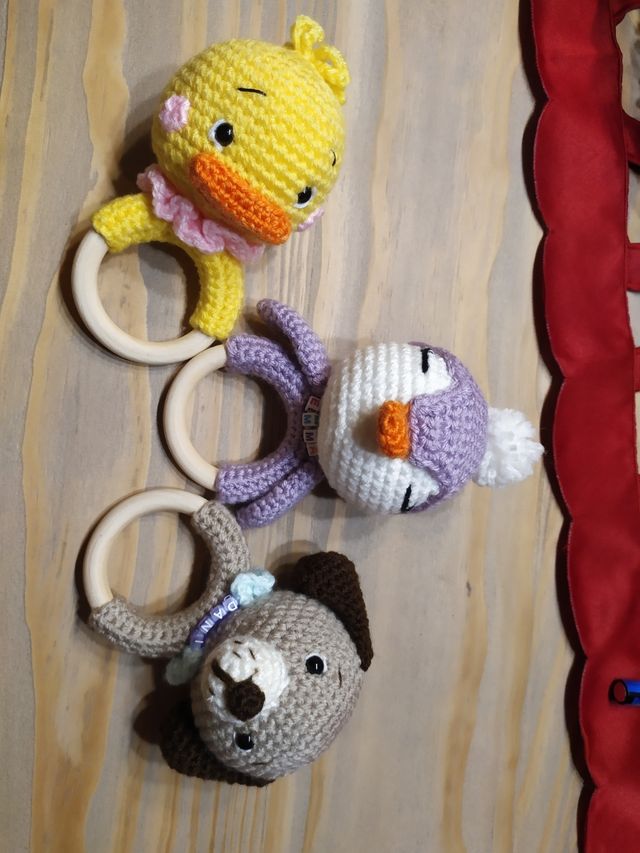 Mordedor bebe pollito amigurumi