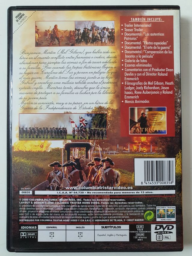 El patriota (2000) ¡PERFECTO ESTADO!