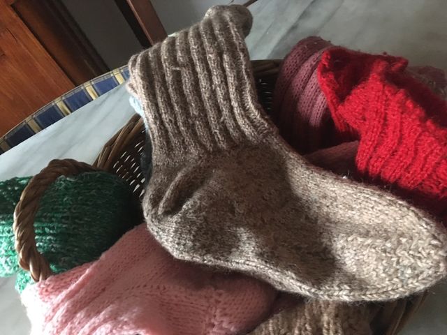 Calze lana fatte a mano