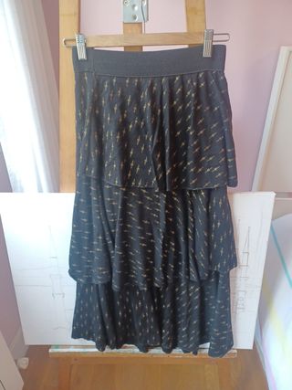 falda negra M punto fiesta invierno sin usar
