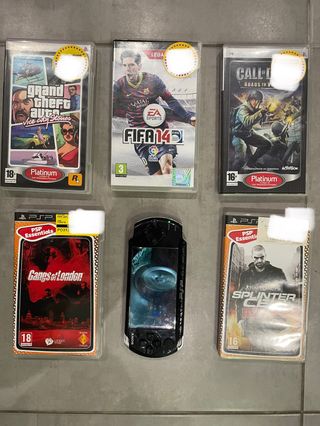 Psp + memori card + 9 juegos