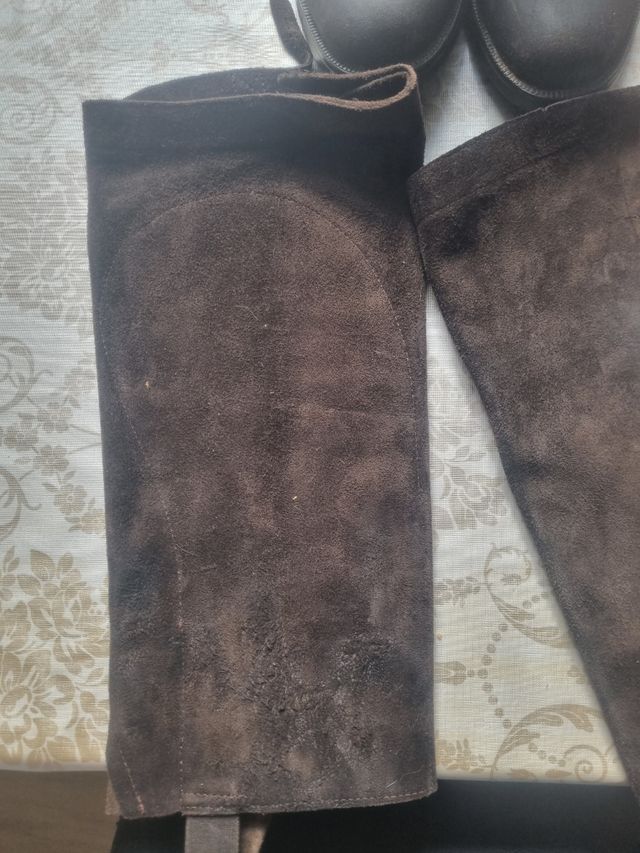 botines de piel equitacion y polainas xl