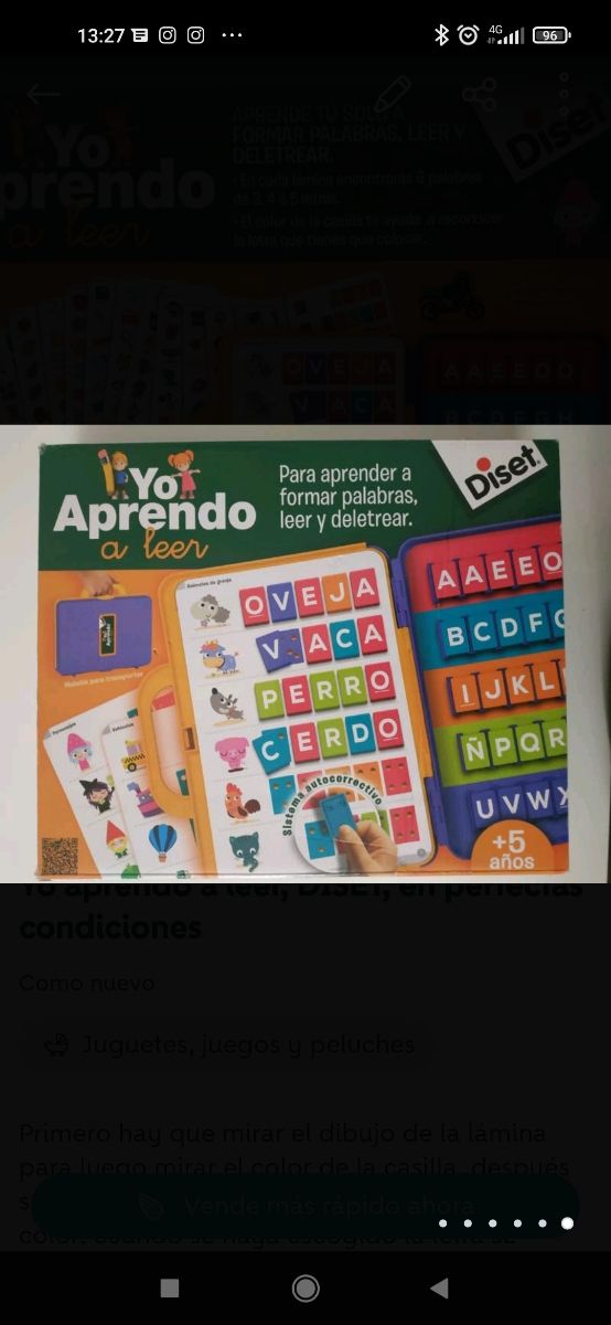 Juego de mesa , Yo aprendo a leer de DISET