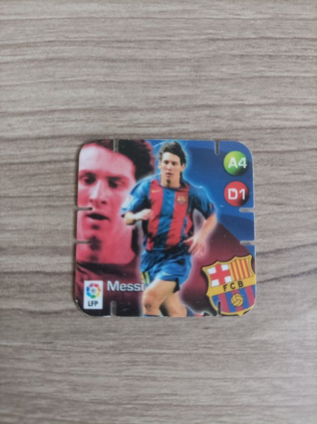 raro tazo futbol  Messi rookie grefusa  barcelona