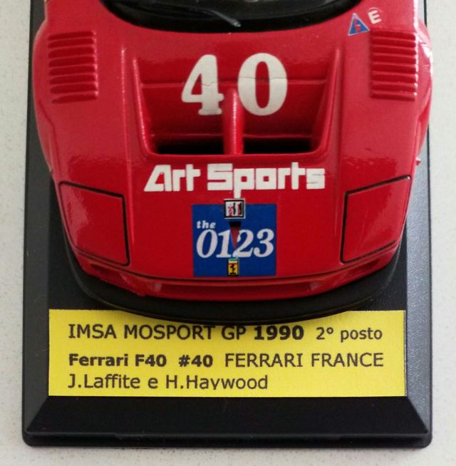 MODELLO 1/43 kit AMR #499 - FERRARI F40 #40