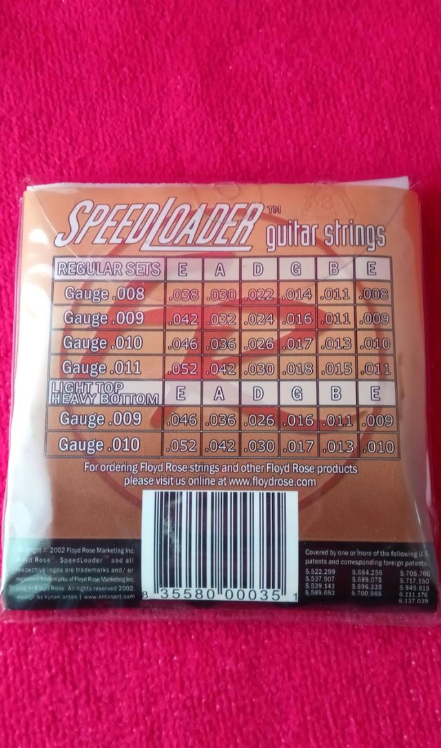 Floyd Rose Speedloader cuerdas 009, 24¾"