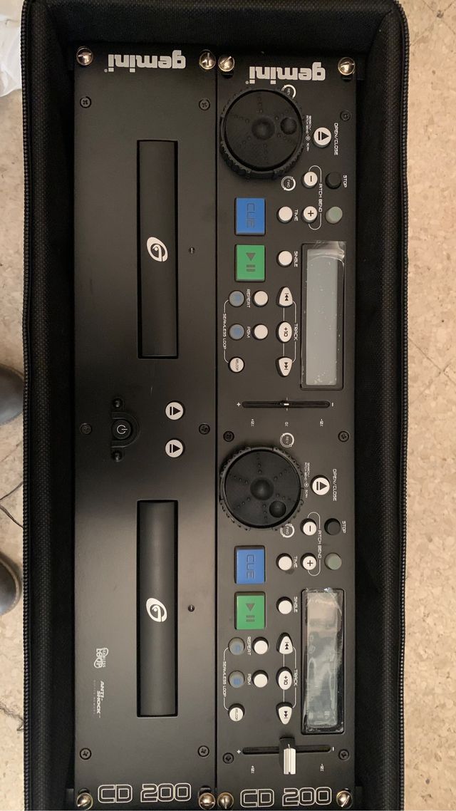CD doble profesional dj + rack