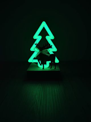 albero natale renna led