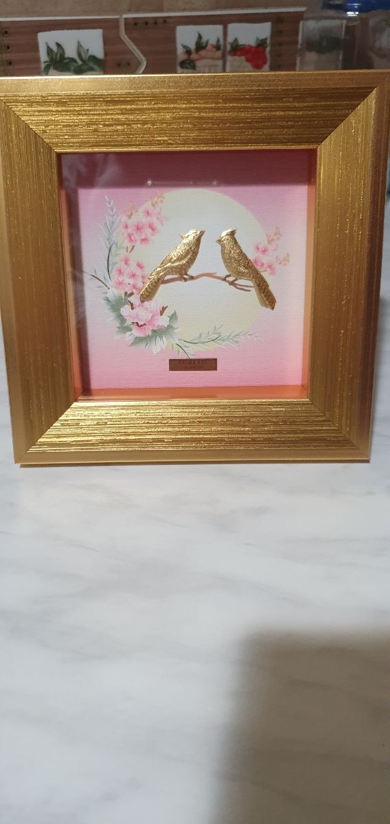 Cuadro pájaros origen Tailandia, regalo amor