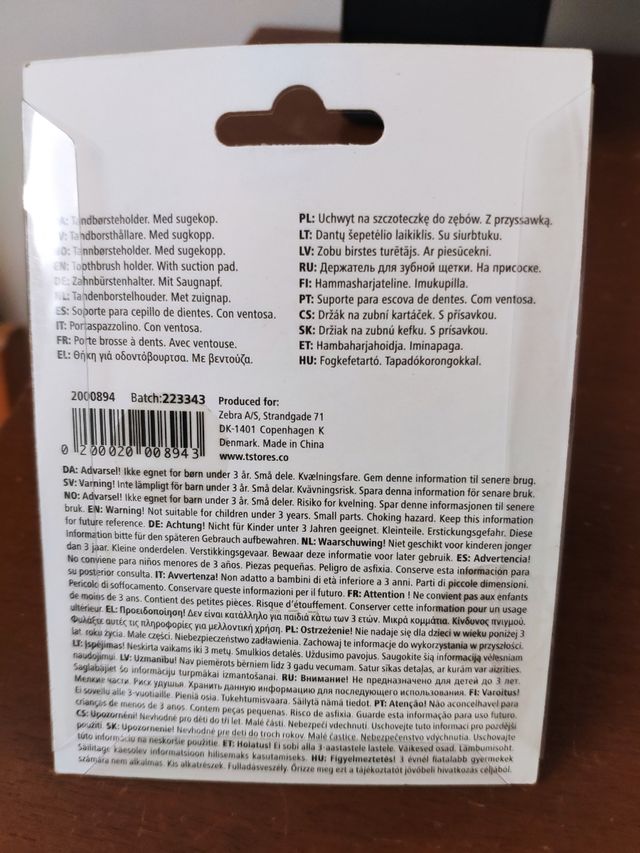 Porta spazzolino con ventosa