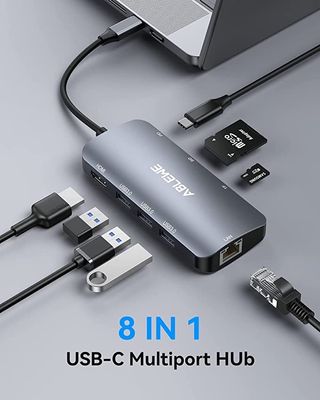 Hub USB C 8 en 1,RJ45 Ethernet 1000Mbps PRECINTADO