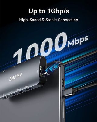Hub USB C 8 en 1,RJ45 Ethernet 1000Mbps PRECINTADO