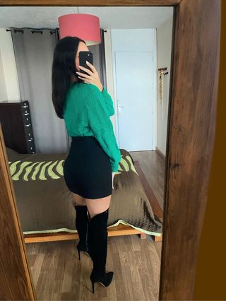Nuevo jersey punto manga abullonada Doyca t.M