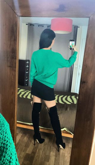 Nuevo jersey punto manga abullonada Doyca t.M