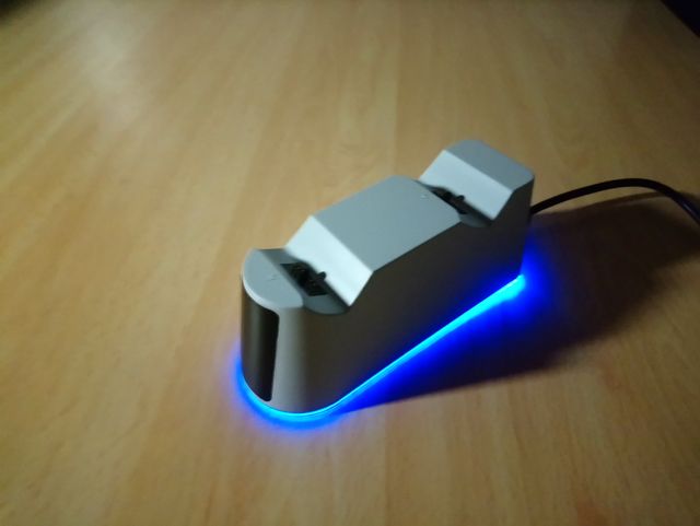 Cargador mandos PS5 con luces led