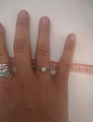 anillo solitario oro blanco