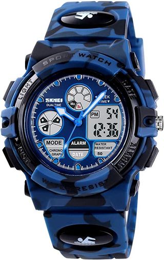 Reloj dual "camuflaje azul"  43mm
