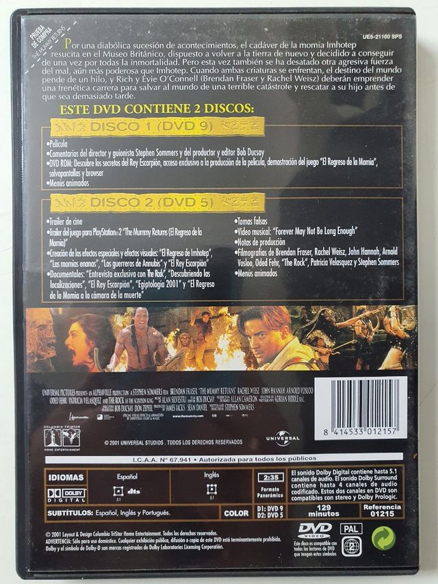 El regreso de la momia (2001) ED. 2 DISCOS Y GUÍA