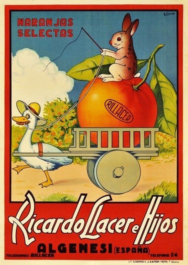 Manifesto pubblicitario antico 1930