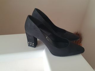 zapatos negro ante